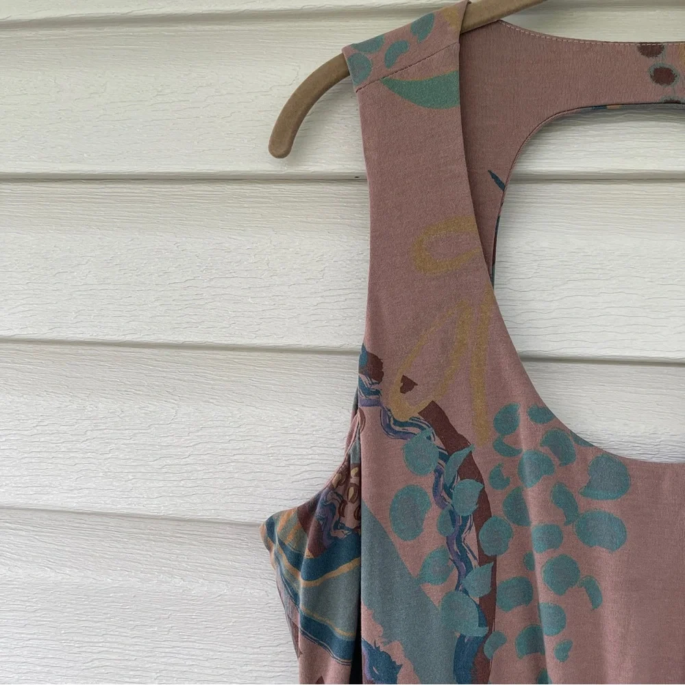 Fresh Produce Paisley Floral Multicolor Sleeveless Cutout Maxi Dress Size XL